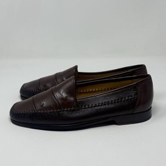 Mezlan Orense 309M Dress Shoes Mens 10 M Brown Deerskin Leather Slip On Loafers main image 7